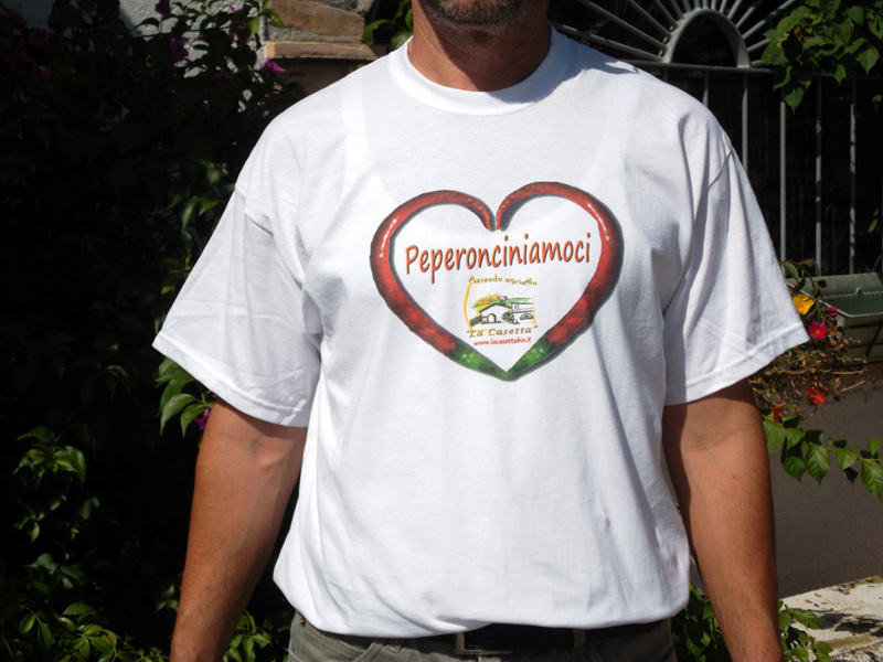 T-shirt Peperonciniamoci avec t-shirt La Casetta Bio