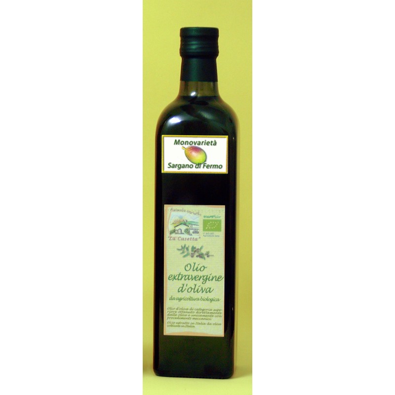 Olio monovarietale Sargano extravergine di oliva