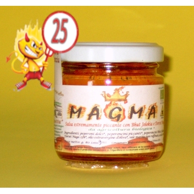 MAGMA - extremely spicy sauce in jar of g.  25